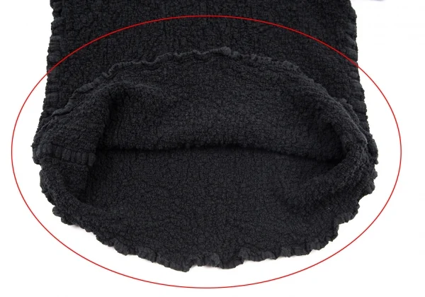 イッセイミヤケ ミーISSEY MIYAKE me カリフラワーフレンチスリーブトップス 黒M位 K-99044_008