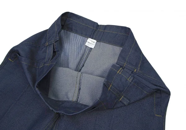 イッセイミヤケ ミーISSEY MIYAKE me ウエストバックルデザインスーパーワイドデニムパンツ インディゴF K-99047_005