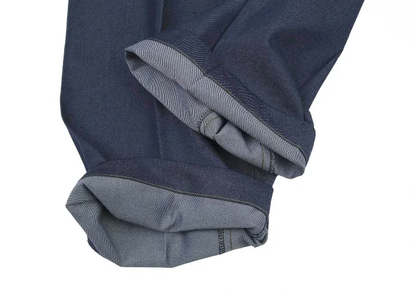 イッセイミヤケ ミーISSEY MIYAKE me ウエストバックルデザインスーパーワイドデニムパンツ インディゴF K-99047_008