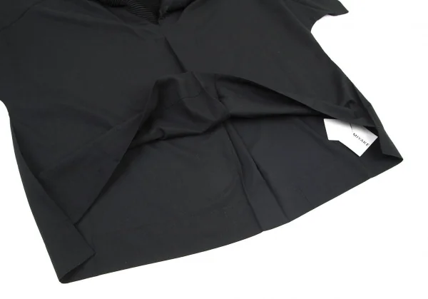 イッセイミヤケISSEY MIYAKE ドルマンスリーブプリーツカラーシャツ 黒2 K-99057_008