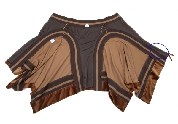 ジャンポールゴルチエ ファムJean Paul GAULTIER FEMME リブ切替変形ベロアセットアップ 茶40 K-99093_015