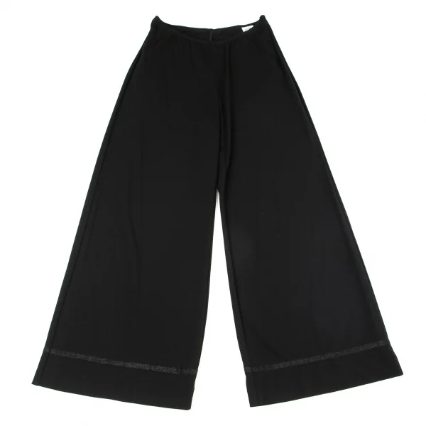 ジャンポールゴルチエ ファムJean Paul GAULTIER FEMME 裾テーピングストレッチイージーパンツ 黒40 K-99098_001