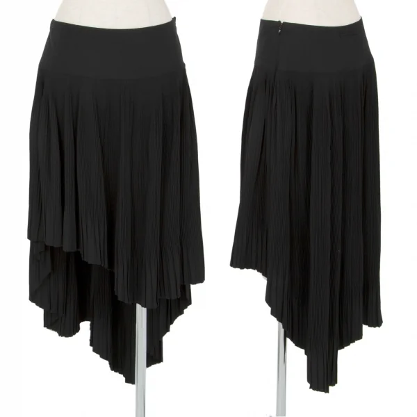 ジャンポールゴルチエ ファムJean Paul GAULTIER FEMME ロングテールプリーツスカート 黒40 K-99100_001