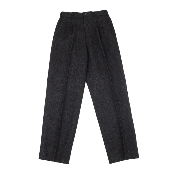 COMME des GARCONS HOMME Wool Blended Tweed Pants Charcoal S K-99122_001