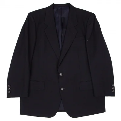 コムデギャルソン オムドゥCOMME des GARCONS HOMME DEUX シャドーストライプウールジャケット 濃紺