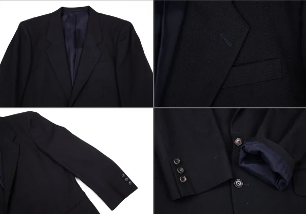 コムデギャルソン オムドゥCOMME des GARCONS HOMME DEUX シャドーストライプウールセットアップスーツ 濃紺M・S K-99125_003