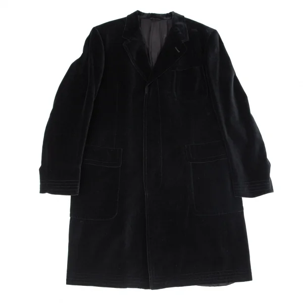 ポールスミス Paul Smith ベルベット比翼チェスターコート 黒M位 K-99127_001