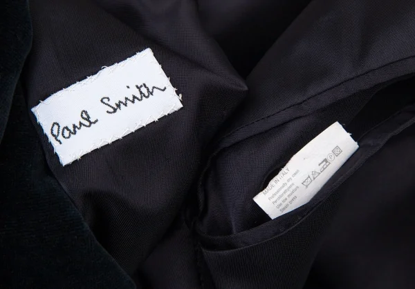 ポールスミス Paul Smith ベルベット比翼チェスターコート 黒M位 K-99127_015
