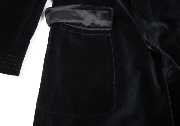 ポールスミス Paul Smith ベルベット比翼チェスターコート 黒M位 K-99127_007