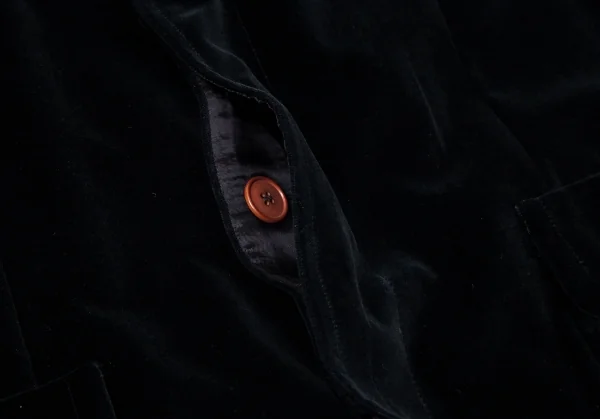 ポールスミス Paul Smith ベルベット比翼チェスターコート 黒M位 K-99127_008