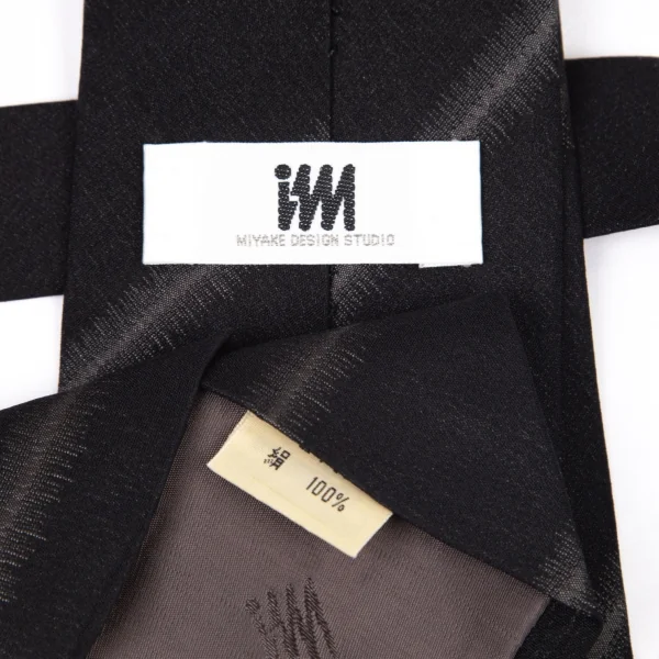 イッセイミヤケISSEYMIYAKE ミヤケデザインスタジオ MIYAKE DESIGN STUDIO ブラーバイアスストライプネクタイ 黒 K-99136_005