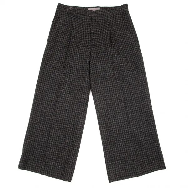 ヨウジヤマモト ノアールYohji Yamamoto NOIR アルパカ混アシンメトリーピークドラペルセットアップ 黒グレー2 K-99150_011