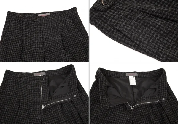 ヨウジヤマモト ノアールYohji Yamamoto NOIR アルパカ混アシンメトリーピークドラペルセットアップ 黒グレー2 K-99150_012