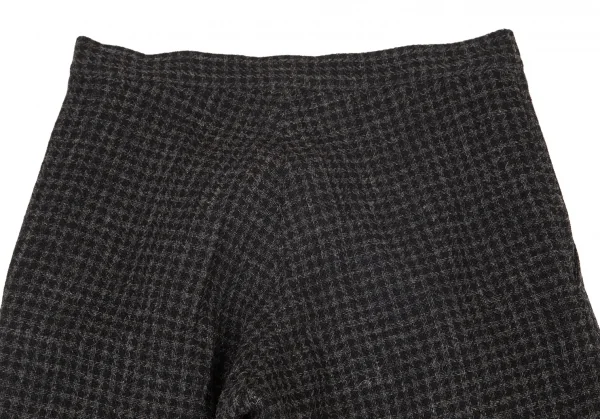 ヨウジヤマモト ノアールYohji Yamamoto NOIR アルパカ混アシンメトリーピークドラペルセットアップ 黒グレー2 K-99150_016