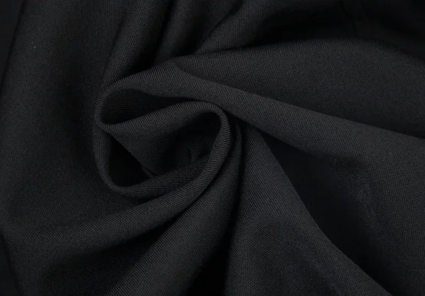 ヨウジヤマモト ファムYohji Yamamoto FEMME ウールギャババック比翼ボタンポケットデザインロングワンピース 黒1 K-99151_013