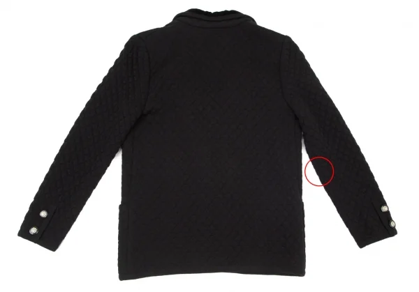 ヴァレンティノ ガラヴァーニVALENTINO GARAVANI ウールキルティングビジューボタンダブルジャケット 黒44 K-99152_012