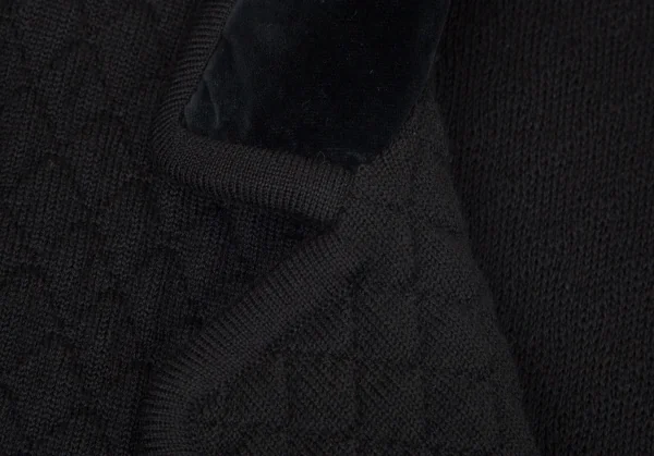 ヴァレンティノ ガラヴァーニVALENTINO GARAVANI ウールキルティングビジューボタンダブルジャケット 黒44 K-99152_004