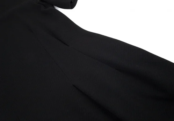 エムエム 6 メゾン マルジェラMM6 MAISON MARGIELA コットンウール切りっぱなしフレア半袖ワンピース 黒M K-99218_009