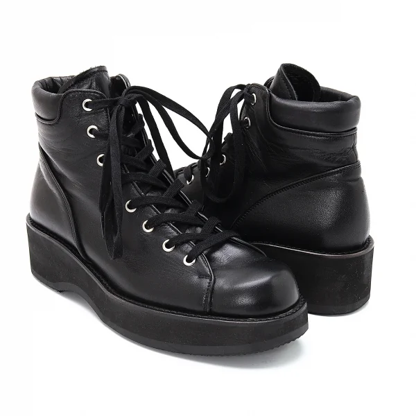 Y's Leather Platform Shoes Black US About 6.5 K-99258_001
