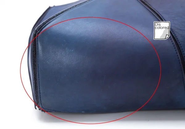 Yohji yamamoto discord Denim Switching Fold Leather Bag K-99318_010