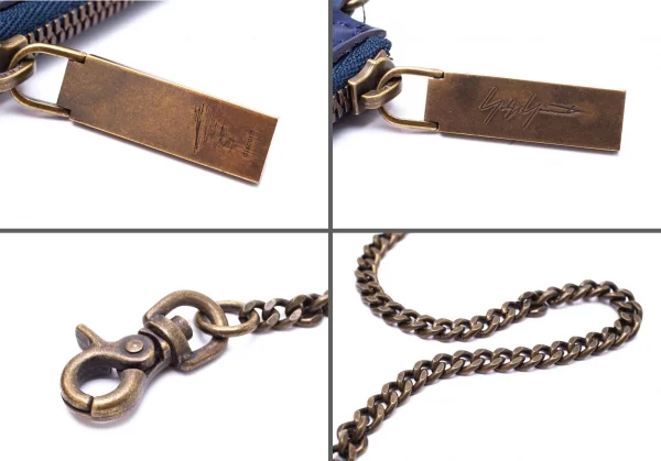 Yohji yamamoto discord Denim Switching Fold Leather Bag K-99318_016