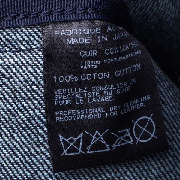 Yohji yamamoto discord Denim Switching Fold Leather Bag K-99318_019