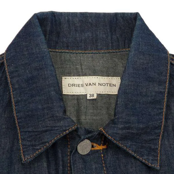 ドリスヴァンノッテンDRIES VAN NOTEN デニムシャツ インディゴ38 (K-7219)
