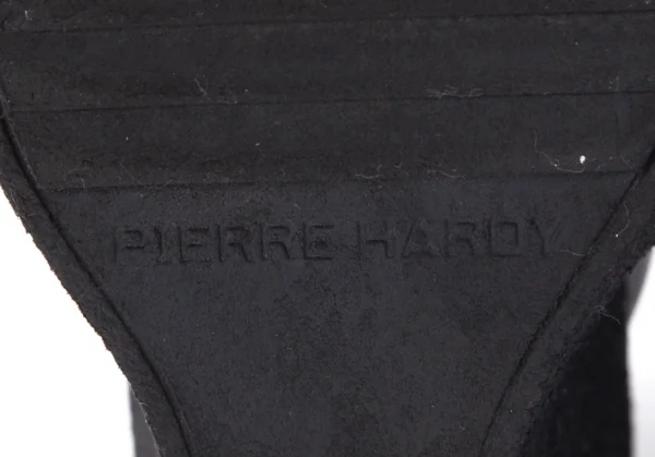 ピエールアルディPIERRE HARDY ウェッジソールレザーショートブーツ 黒38(24位) K-99322_011