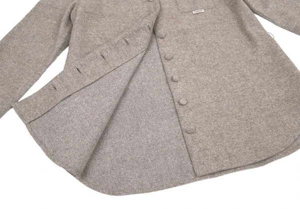 マドモアゼルノンノンMademoiselle NON NON コットンポリ起毛シャツ ベージュ38M K-99324_012