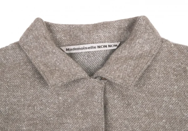 マドモアゼルノンノンMademoiselle NON NON コットンポリ起毛シャツ ベージュ38M K-99324_004