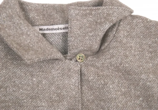 マドモアゼルノンノンMademoiselle NON NON コットンポリ起毛シャツ ベージュ38M K-99324_005