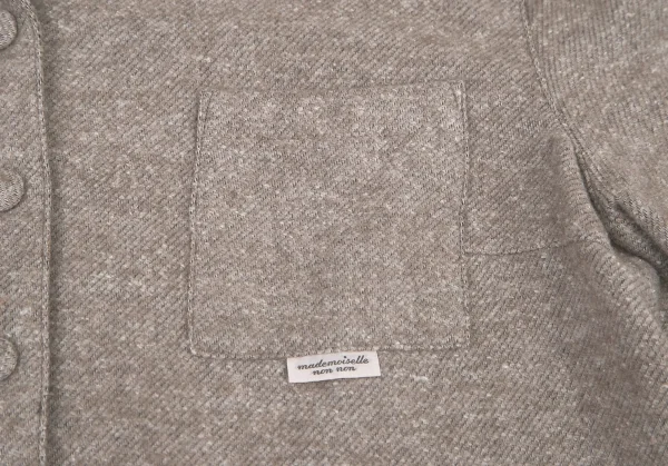 マドモアゼルノンノンMademoiselle NON NON コットンポリ起毛シャツ ベージュ38M K-99324_008