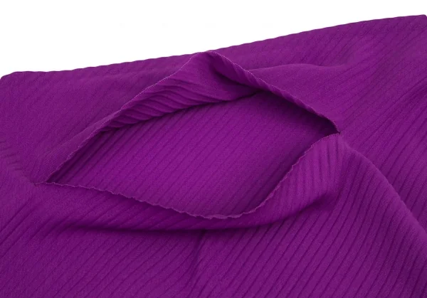 イッセイミヤケ ミーISSEY MIYAKE me A-POC INSIDE カッティング斜めプリーツワイドシルエットノースリーブワンピース 紫F K-99339_004