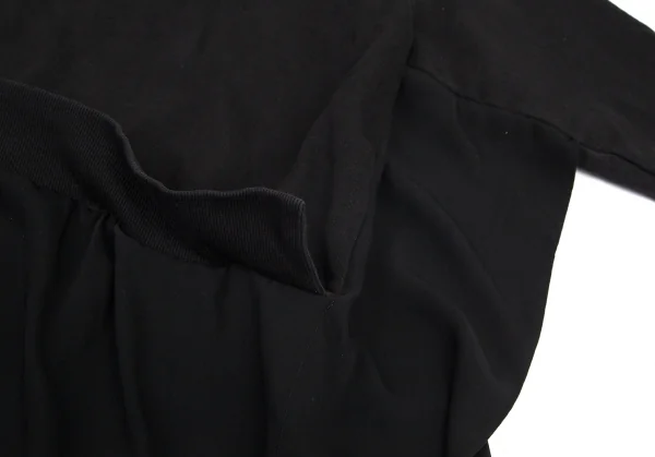 エムエム 6 メゾン マルジェラMM6 MAISON MARGIELA 異素材ドッキングワイドシルエットスウェット 黒M K-99340_011