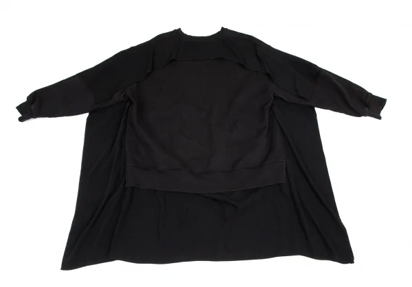 エムエム 6 メゾン マルジェラMM6 MAISON MARGIELA 異素材ドッキングワイドシルエットスウェット 黒M K-99340_014
