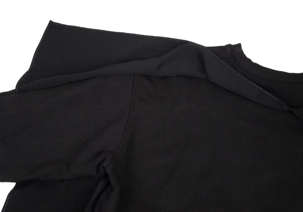 エムエム 6 メゾン マルジェラMM6 MAISON MARGIELA 異素材ドッキングワイドシルエットスウェット 黒M K-99340_016
