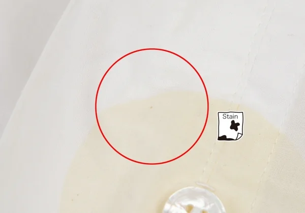 ワイズY's コットンビッグドットプリント半袖シャツ 白ベージュ2 K-99341_007