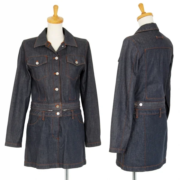 ジャンポールゴルチエJean Paul GAULTIER PARIS スカートジップドッキングデニムジャケット インディゴ40 K-99348_001
