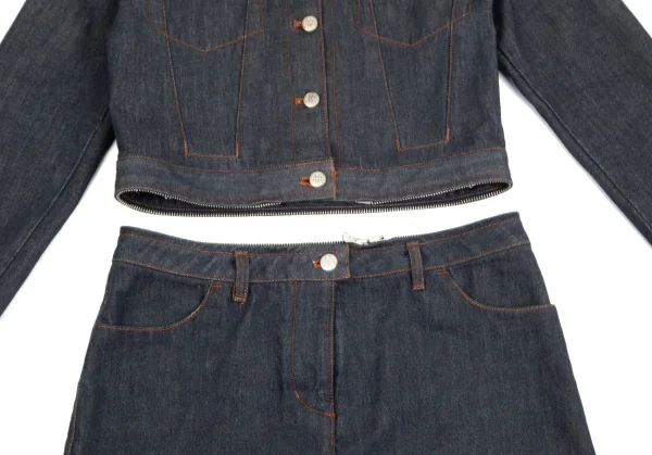 ジャンポールゴルチエJean Paul GAULTIER PARIS スカートジップドッキングデニムジャケット インディゴ40 K-99348_011