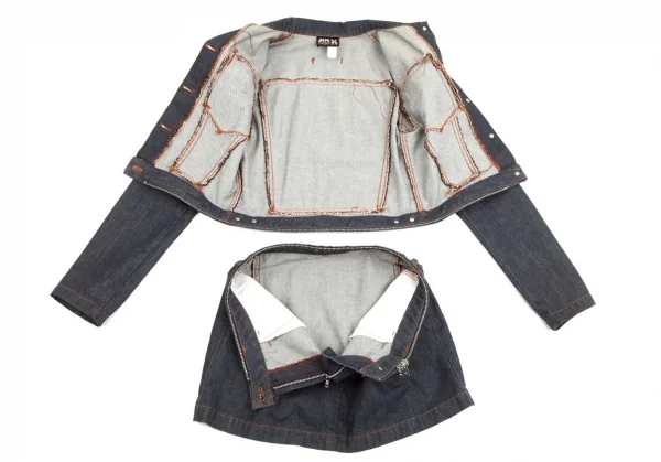 ジャンポールゴルチエJean Paul GAULTIER PARIS スカートジップドッキングデニムジャケット インディゴ40 K-99348_012