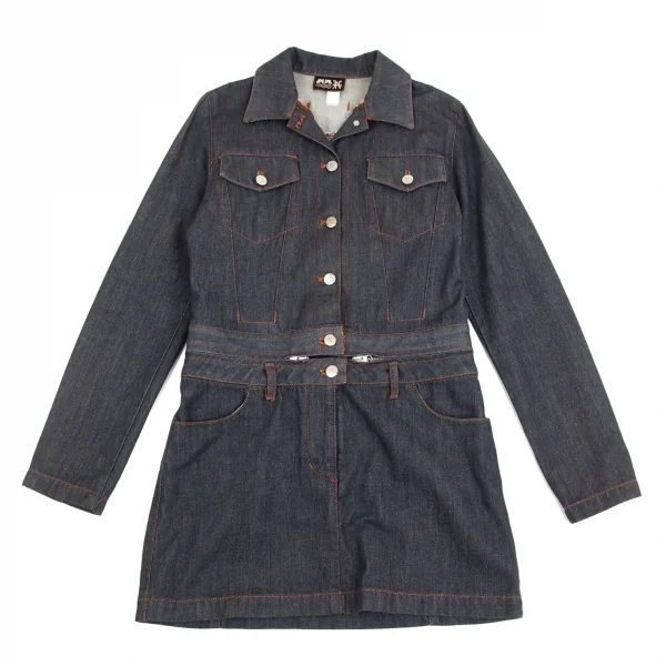 ジャンポールゴルチエJean Paul GAULTIER PARIS スカートジップドッキングデニムジャケット インディゴ40 K-99348_002