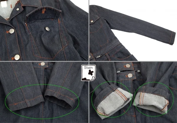 ジャンポールゴルチエJean Paul GAULTIER PARIS スカートジップドッキングデニムジャケット インディゴ40 K-99348_007
