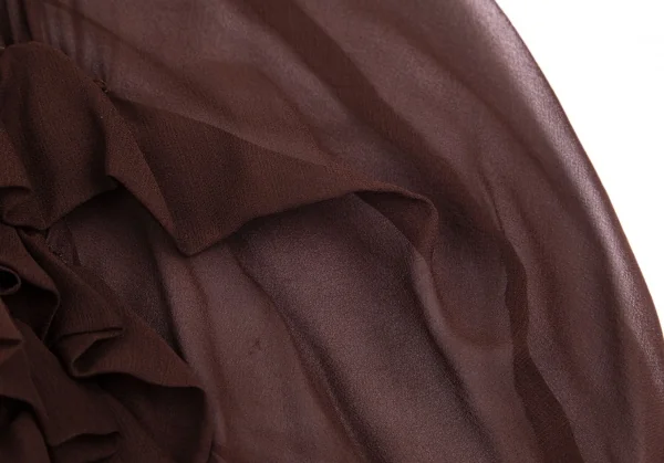 ジャンポールゴルチエ ファムJean Paul GAULTIER FEMME シースルーギャザーフリルノースリーブワンピース 茶40 K-99354_010