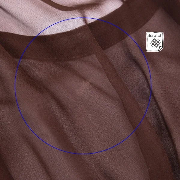 ジャンポールゴルチエ ファムJean Paul GAULTIER FEMME シースルーギャザーフリルノースリーブワンピース 茶40 K-99354_004