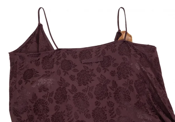 ジャンポールゴルチエ ファムJean Paul GAULTIER FEMME ローズジャガードカシュクールノースリーブワンピース 紫モカ40 K-99355_015