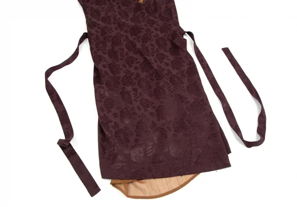 ジャンポールゴルチエ ファムJean Paul GAULTIER FEMME ローズジャガードカシュクールノースリーブワンピース 紫モカ40 K-99355_005