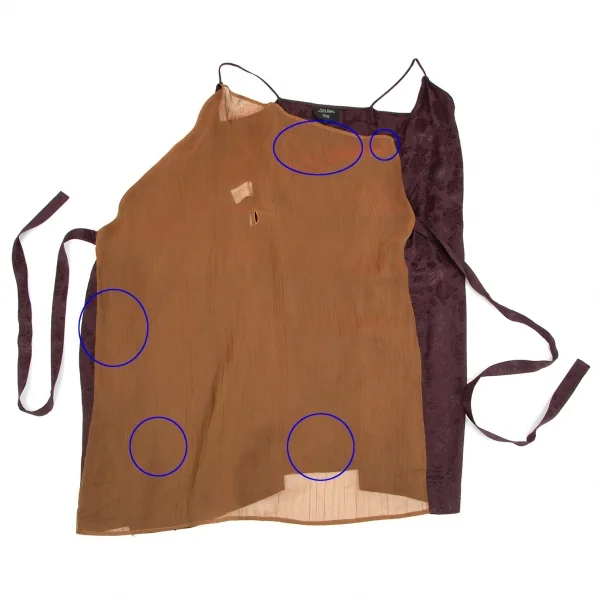 ジャンポールゴルチエ ファムJean Paul GAULTIER FEMME ローズジャガードカシュクールノースリーブワンピース 紫モカ40 K-99355_007