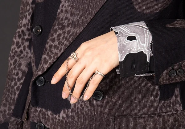 ジャンポールゴルチエJean Paul GAULTIER チェーンダブルリング シルバー5号・13号 K-99359_010