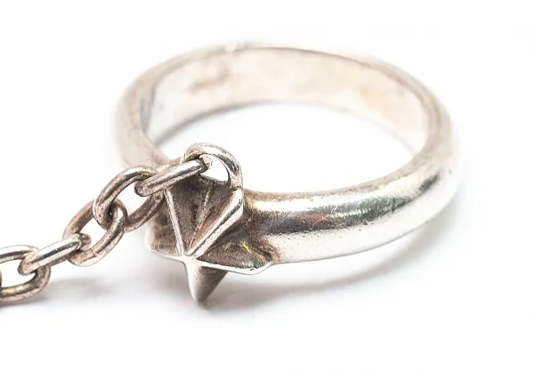 ジャンポールゴルチエJean Paul GAULTIER チェーンダブルリング シルバー5号・13号 K-99359_002