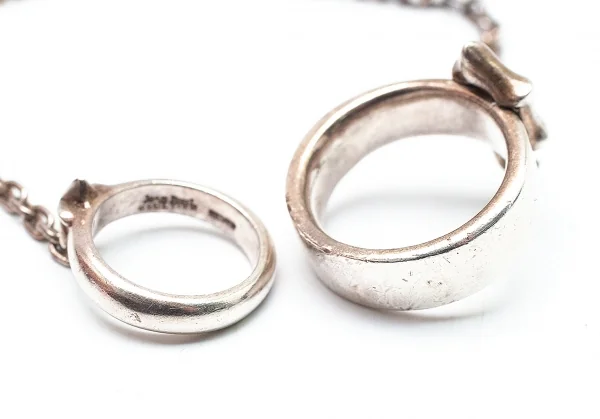 ジャンポールゴルチエJean Paul GAULTIER チェーンダブルリング シルバー5号・13号 K-99359_008